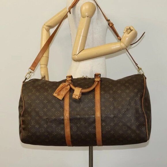 LOUIS VUITTON Monogram Keepall Bandouliere 60 Boston Bag - Picture 1 of 16